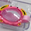 Pink children's swimming goggles with transparent storage boxes Application Scenario